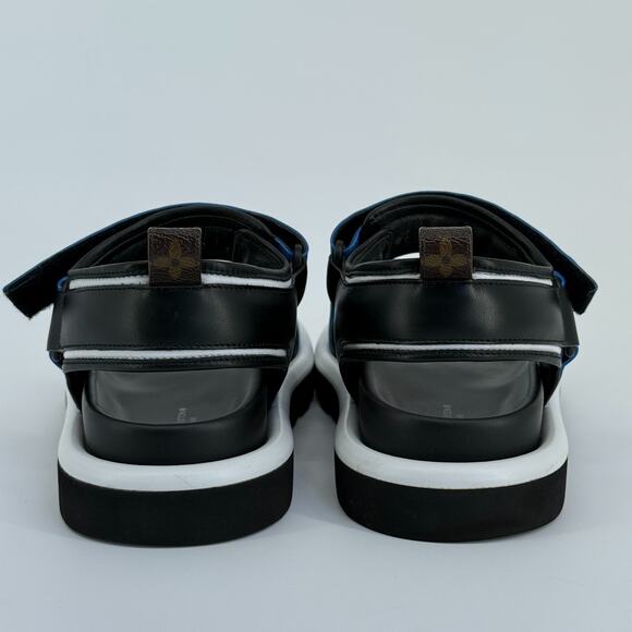 Louis Vuitton Pool Pillow Strap Sandals Blue Designer Rare Leather US 8.5 39 - Picture 8 of 15